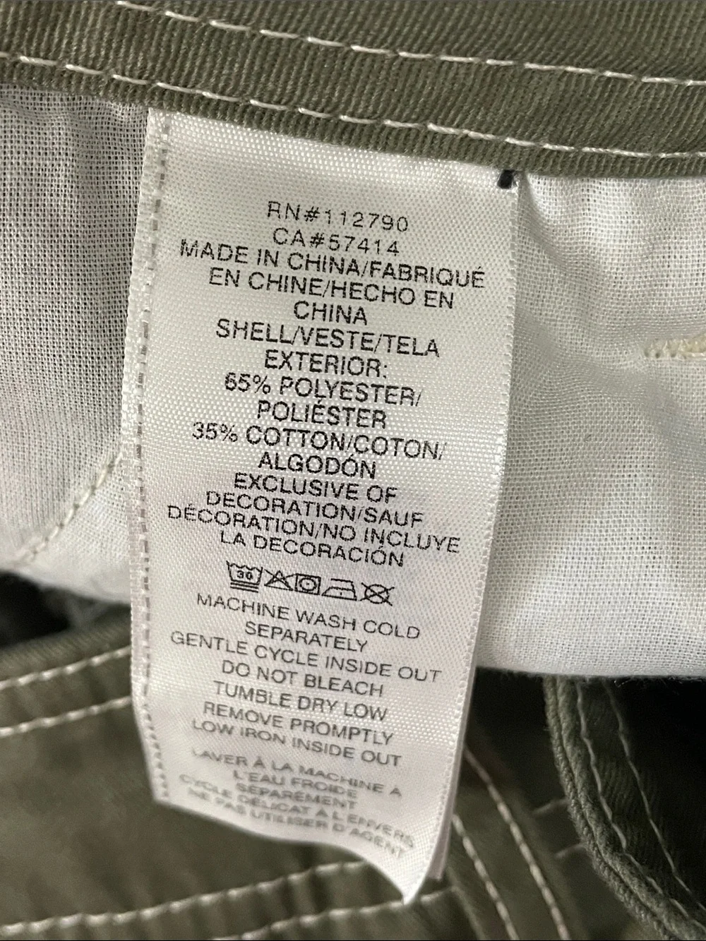True Religion Men's Olive Cargo Pants with Multiple Pockets